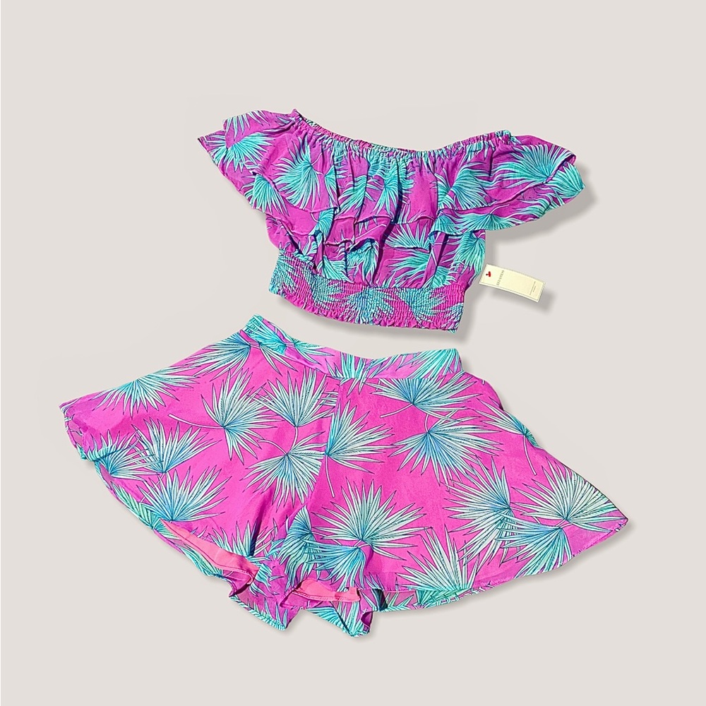 Red Dress Two Piece Set, Fuschia, Large, NWT